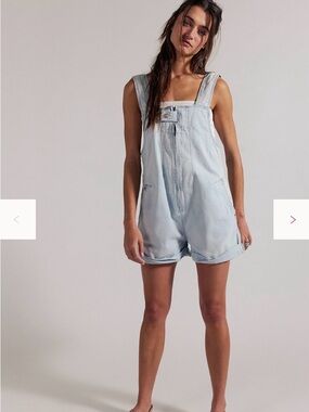 Free People We The Free Jude Shortalls XS Color: Bleached NWT